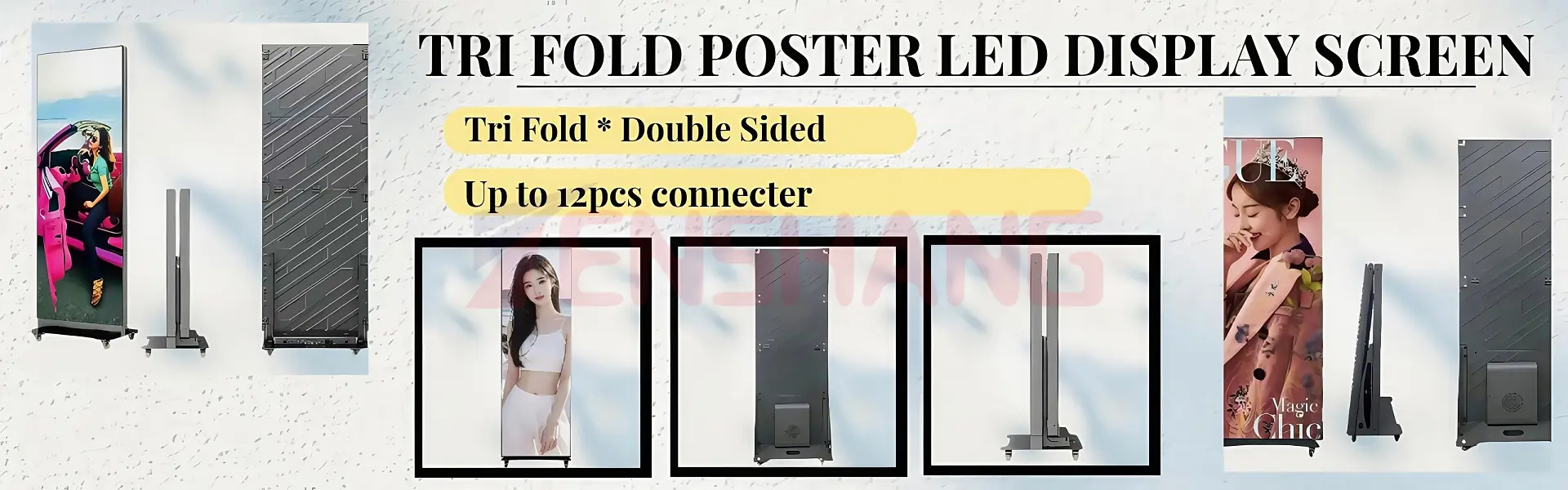 store led poster window