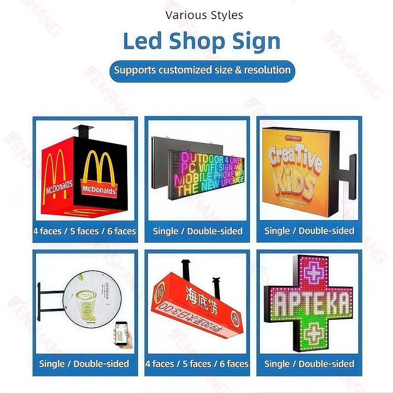 China Digital Led Sign Manufacture for Shop Retails Front Door Signature