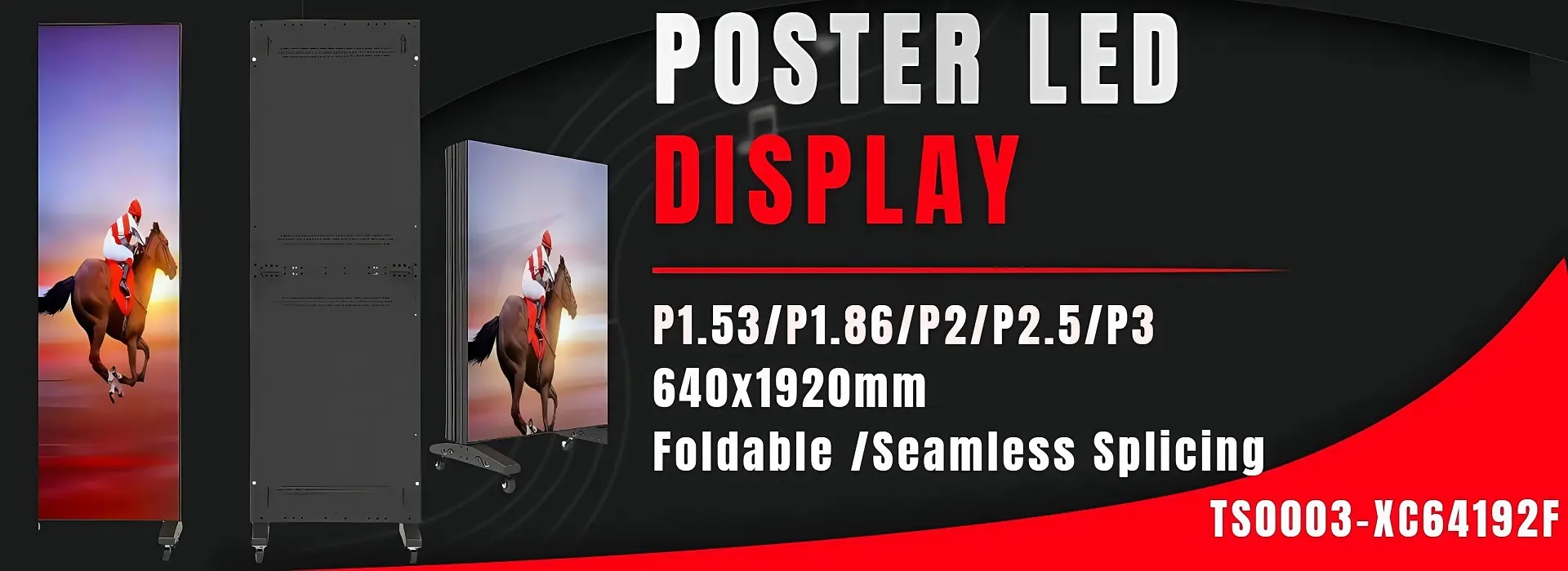 Indoor Folding Poster Led Display GOB Portable Poster Para Pantalla Led Publicidad