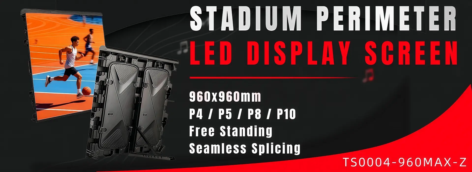 Football Stadium Perimeter Led Screen Display Advertising Billboard