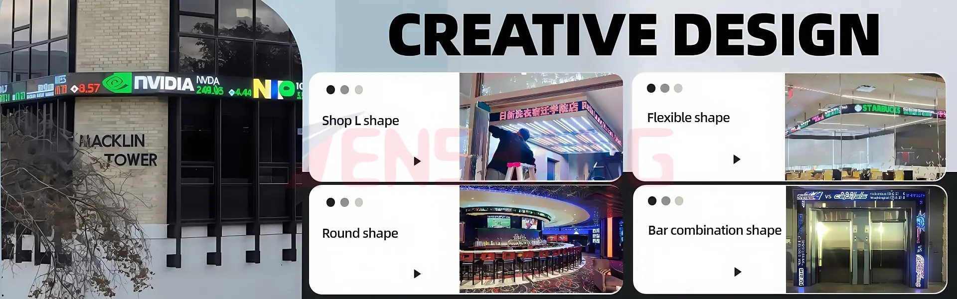 led advertising scrolling banner sign