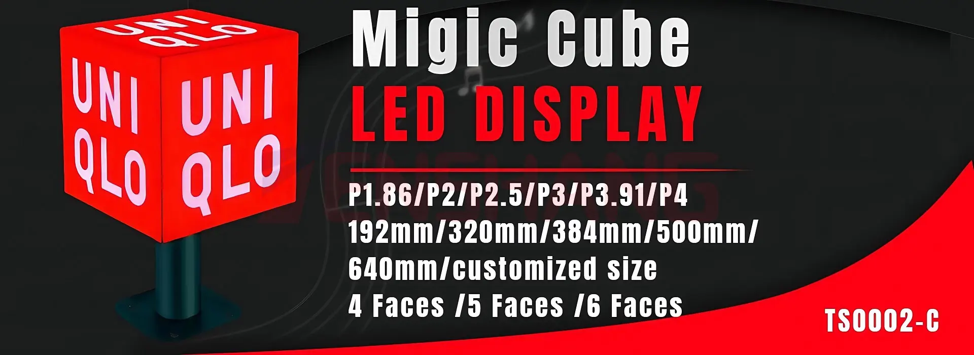 Magic Cube Led Display Screen WIFI USB 3D Advertising