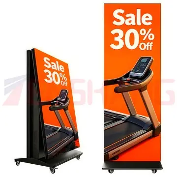 Battery Powered Led Poster Screen Foldable Rechargeable Seamless Splicing