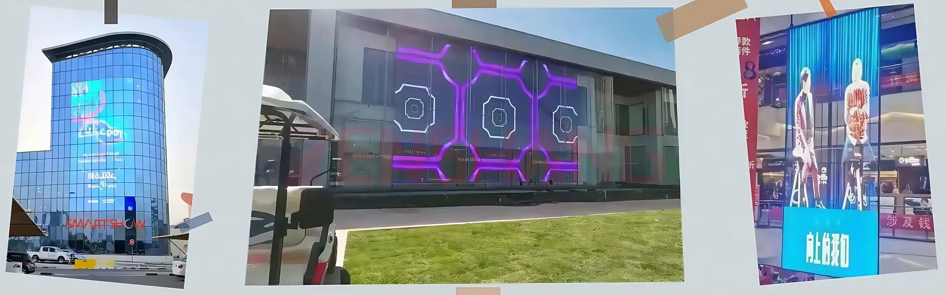 transparent led screen outdoor