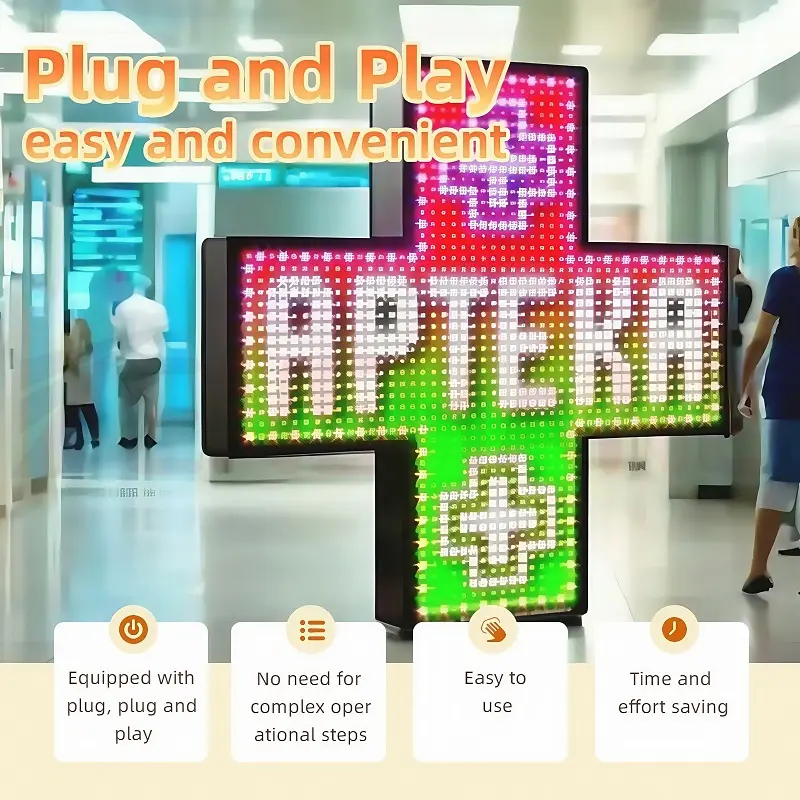 led cross pharmacy sign 2